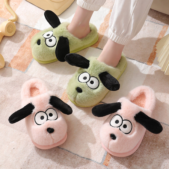 Cozy Pup Plush Slippers – Cute & Comfy Winter Warmth