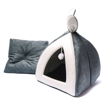 Cozy Bunny Ears Cat House – Plush Pet Hideaway for Cats and Small Dogs! - All Inclusive Family Treasures