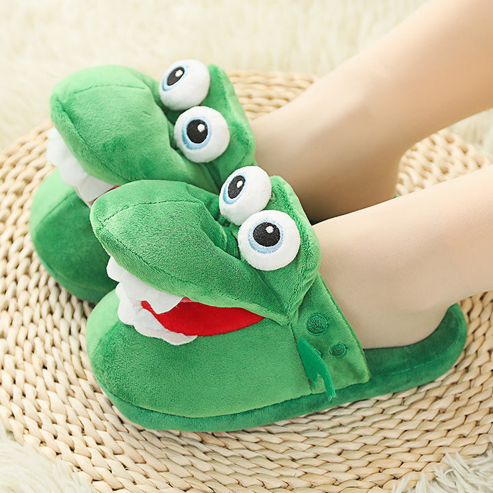 Chompy Croc Plush Slippers – Quirky Winter Comfort