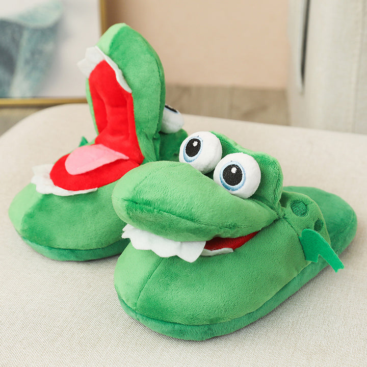 Chompy Croc Plush Slippers – Quirky Winter Comfort