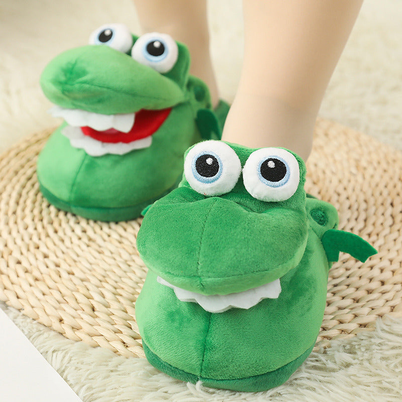 Chompy Croc Plush Slippers – Quirky Winter Comfort