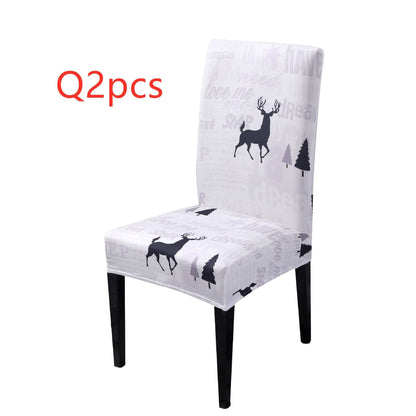 Festive Christmas Chair Covers – Universal Stretch Fit for Dining Chairs - All Inclusive Family Treasures