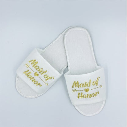 Say "I Do" to Comfort: Wedding Party Plush Slippers! - All Inclusive Family Treasures