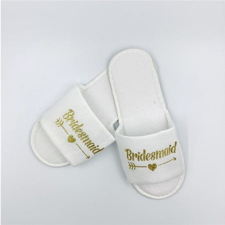 Say "I Do" to Comfort: Wedding Party Plush Slippers! - All Inclusive Family Treasures