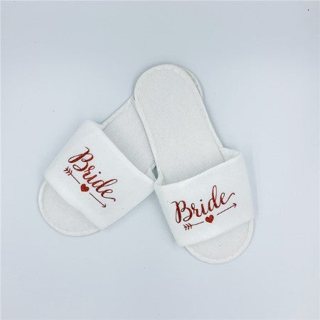 Say "I Do" to Comfort: Wedding Party Plush Slippers! - All Inclusive Family Treasures