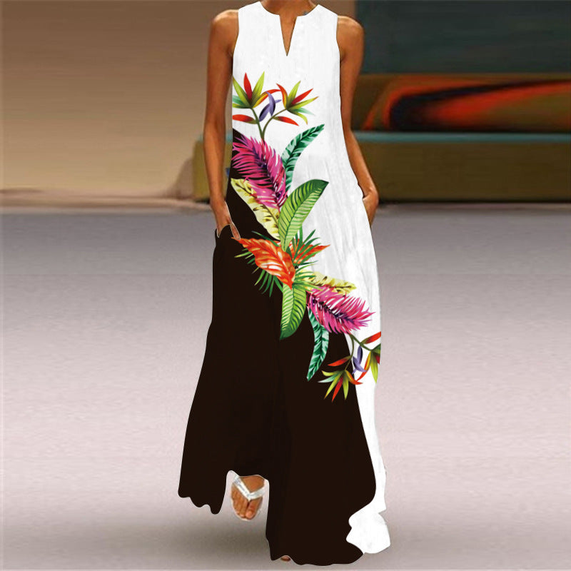 Butterfly Dreams – Sleeveless V-Neck Maxi Dress - All Inclusive Family Treasures