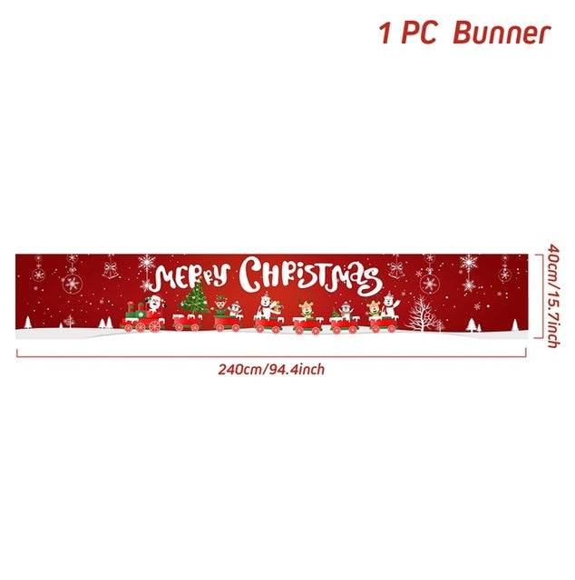 Outdoor Merry Christmas Banner - Festive Holiday Decoration Backdrop for Yard and Fence - All Inclusive Family Treasures