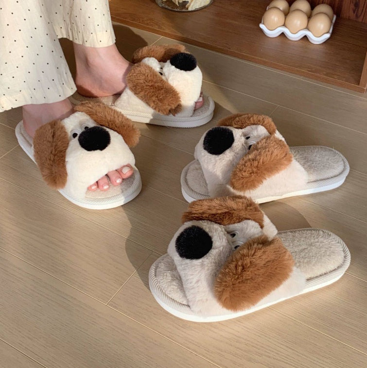 Cozy Puppy Plush Slippers – Warmth & Whimsy for Every Step