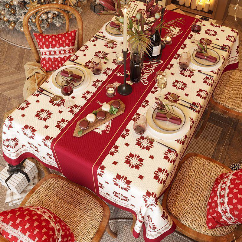 Elegant Christmas Tablecloths – Festive Decor for Your Dining & Coffee Tables - All Inclusive Family Treasures