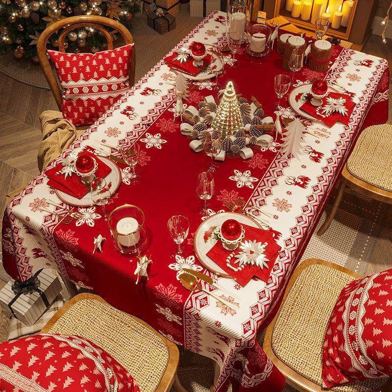 Elegant Christmas Tablecloths – Festive Decor for Your Dining & Coffee Tables - All Inclusive Family Treasures