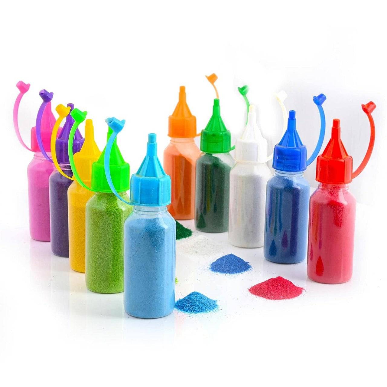 Rangoli Colours Powder Bottles for Floor Decorations - All Inclusive Family Treasures