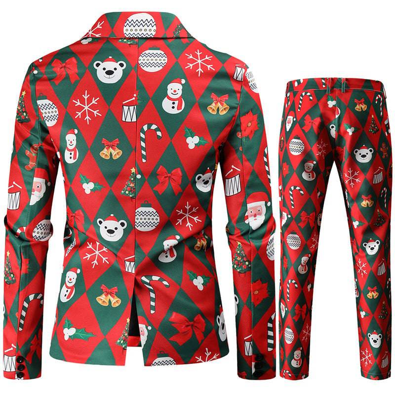 Men's Christmas Suit - Festive Holiday Blazer and Pants Set - All Inclusive Family Treasures