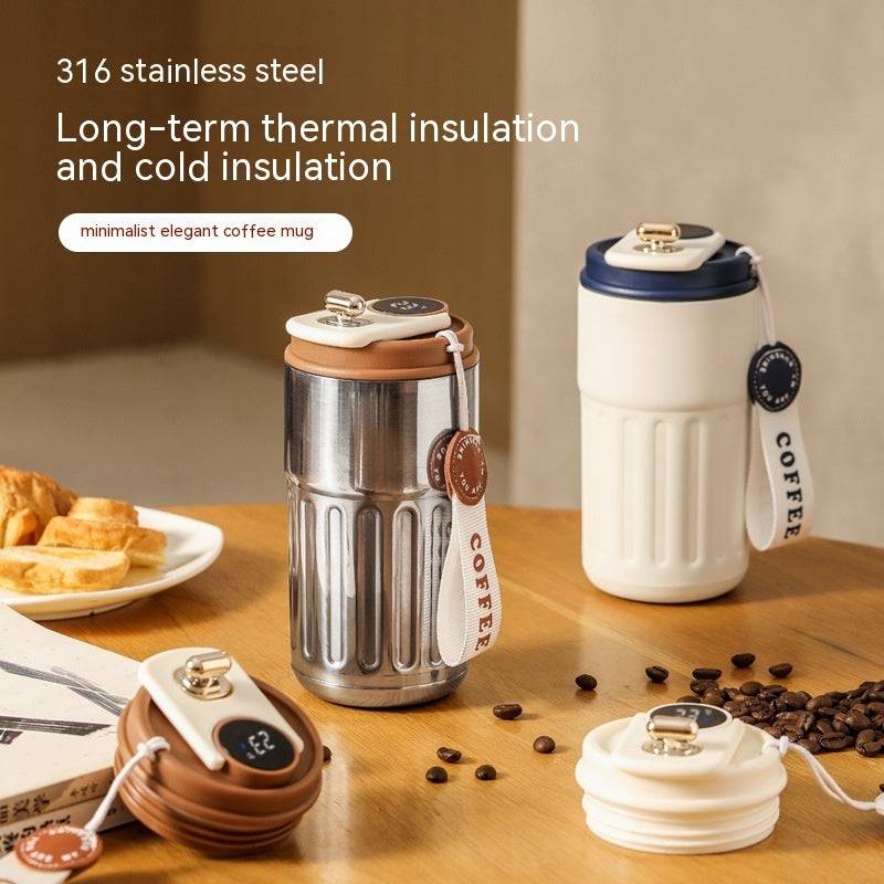 Smart Digital Thermal Bottle – 450ml Stainless Steel Insulated Flask for Hot & Cold Drinks - All Inclusive Family Treasures