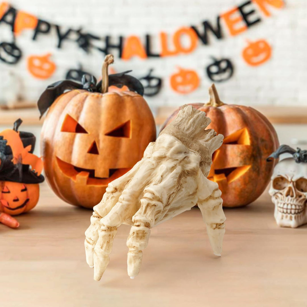 Crawling Zombie Hand with Lights & Sound – Animated Halloween Prop