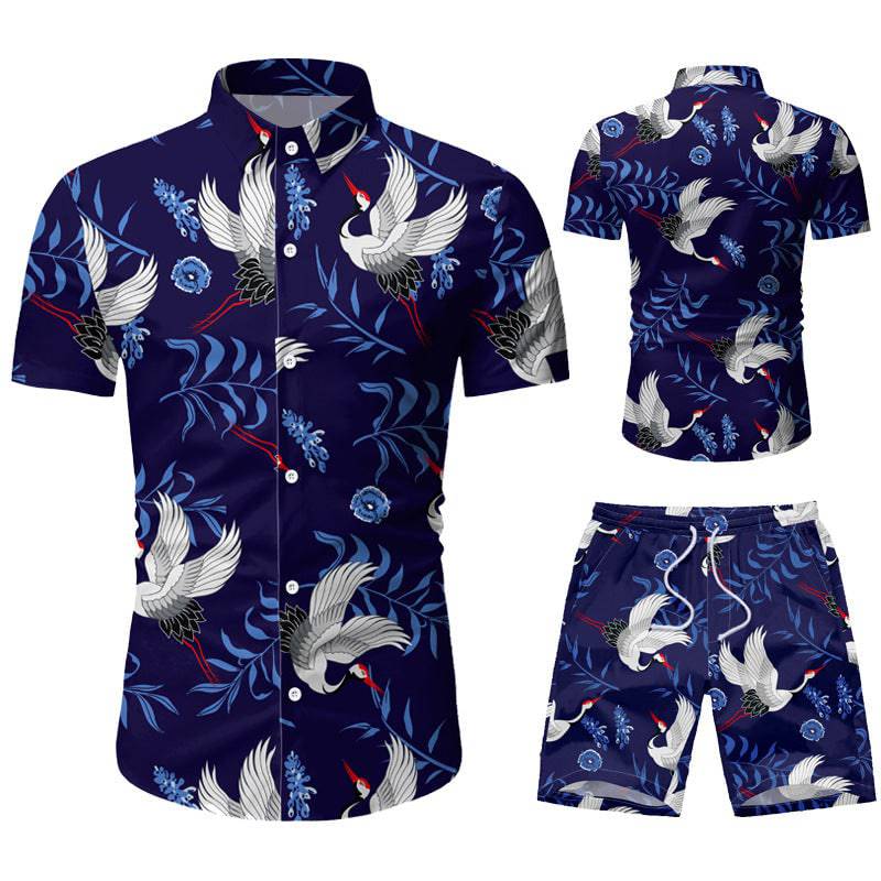 Men's Short Sleeve Shorts Casual Suit - All Inclusive Family Treasures