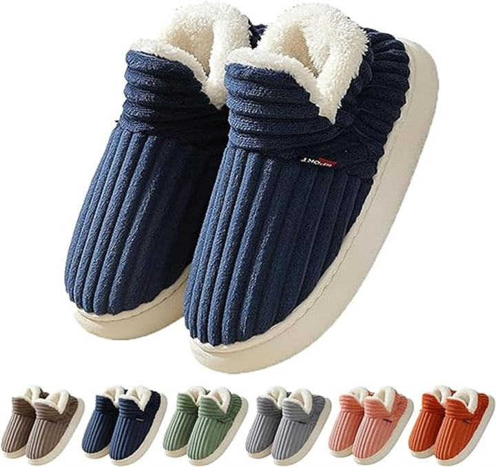 Cozy Winter Cotton Plush Slippers – Warm Indoor &amp; Outdoor Fleece Slippers for Couples - All Inclusive Family Treasures