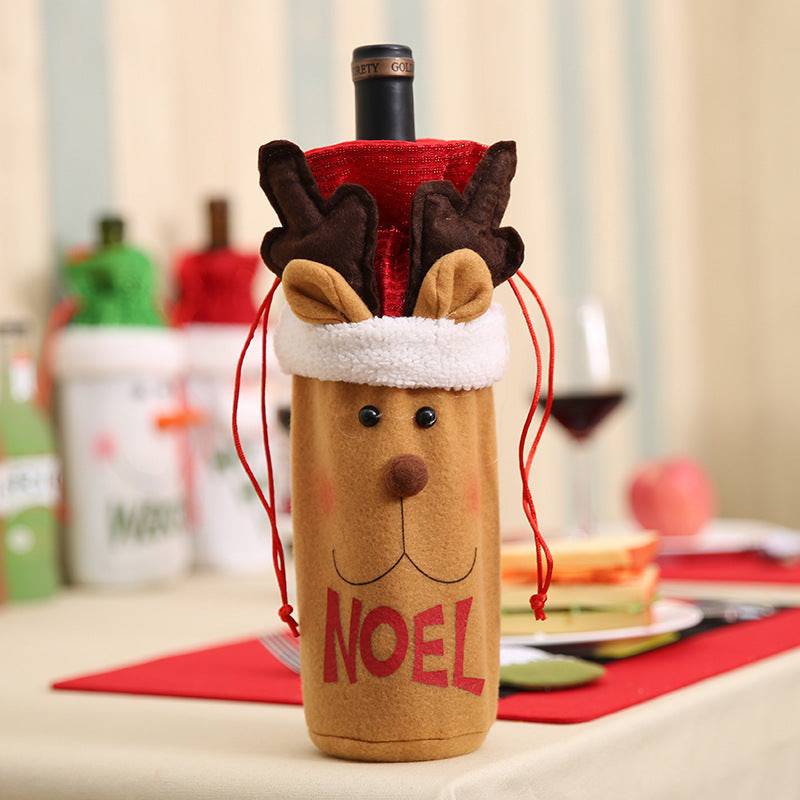 Festive Christmas Wine Bottle Covers – Adorable Holiday Bottle Bags for Perfect Gift Wrapping - All Inclusive Family Treasures