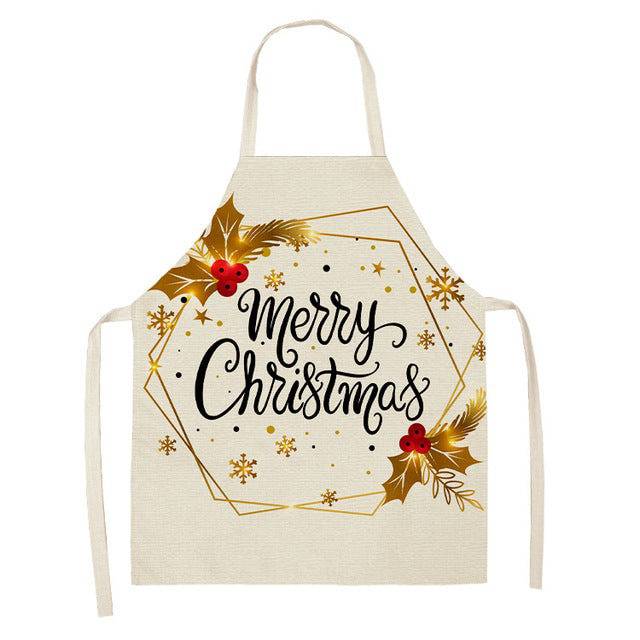 Festive Christmas Cotton & Linen Apron Collection – Perfect for Holiday Cooking & Baking - All Inclusive Family Treasures