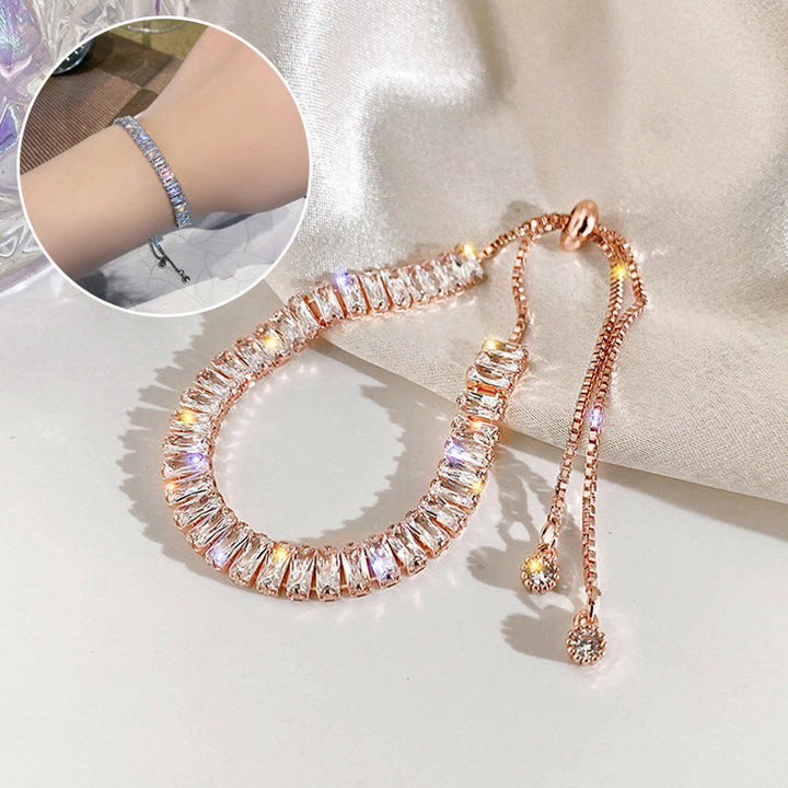 Rhinestone Adjustable Bracelet – Women’s Sparkle-Ready Statement Jewelry