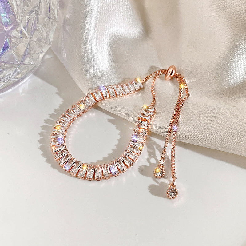 Rhinestone Adjustable Bracelet – Women’s Sparkle-Ready Statement Jewelry