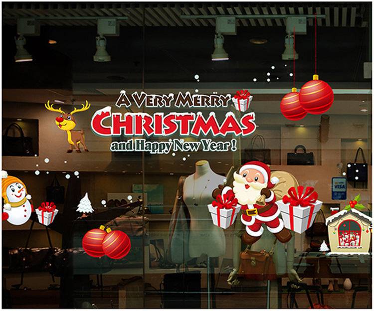 Festive Christmas Wall Stickers – Self-Adhesive Holiday Decor for Windows & Walls - All Inclusive Family Treasures
