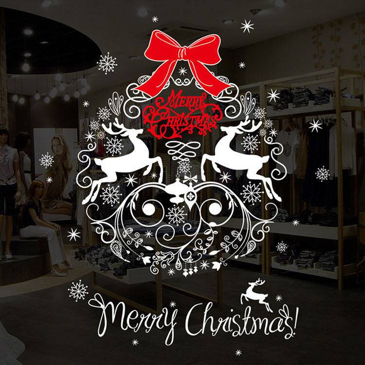 Festive Christmas Wall Stickers – Self-Adhesive Holiday Decor for Windows & Walls - All Inclusive Family Treasures