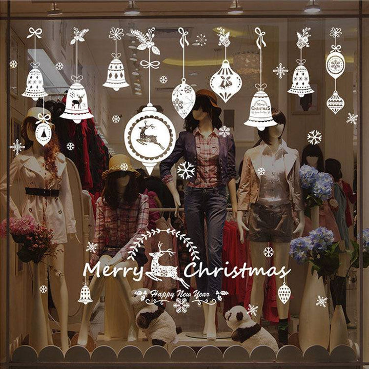 Festive Christmas Wall Stickers – Self-Adhesive Holiday Decor for Windows & Walls - All Inclusive Family Treasures