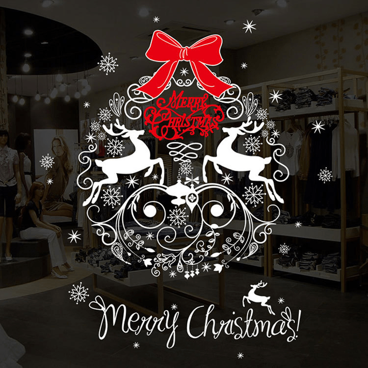 Festive Christmas Wall Stickers – Self-Adhesive Holiday Decor for Windows & Walls - All Inclusive Family Treasures