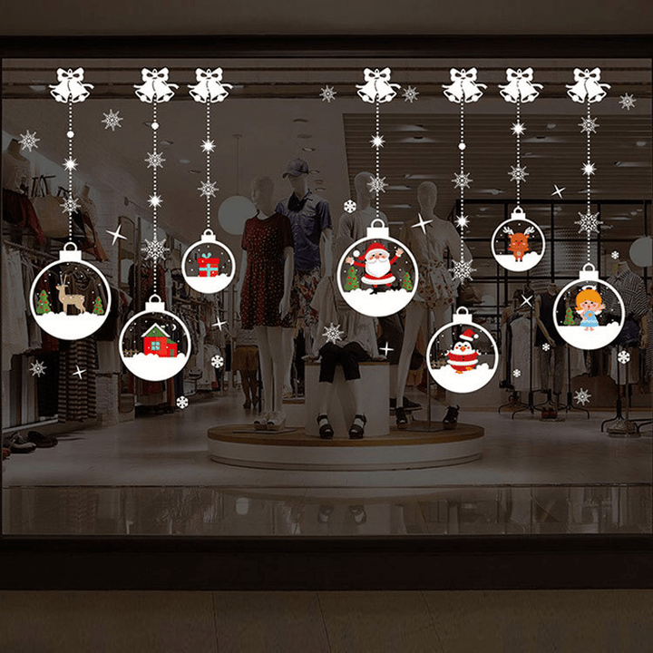 Festive Christmas Wall Stickers – Self-Adhesive Holiday Decor for Windows & Walls - All Inclusive Family Treasures