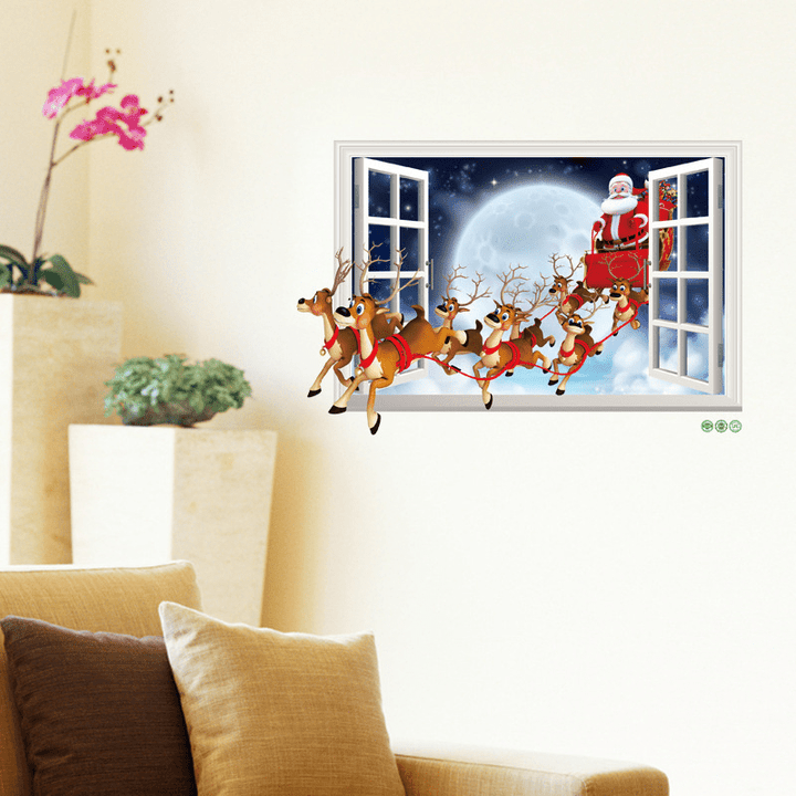 Festive Christmas Wall Stickers – Self-Adhesive Holiday Decor for Windows & Walls - All Inclusive Family Treasures