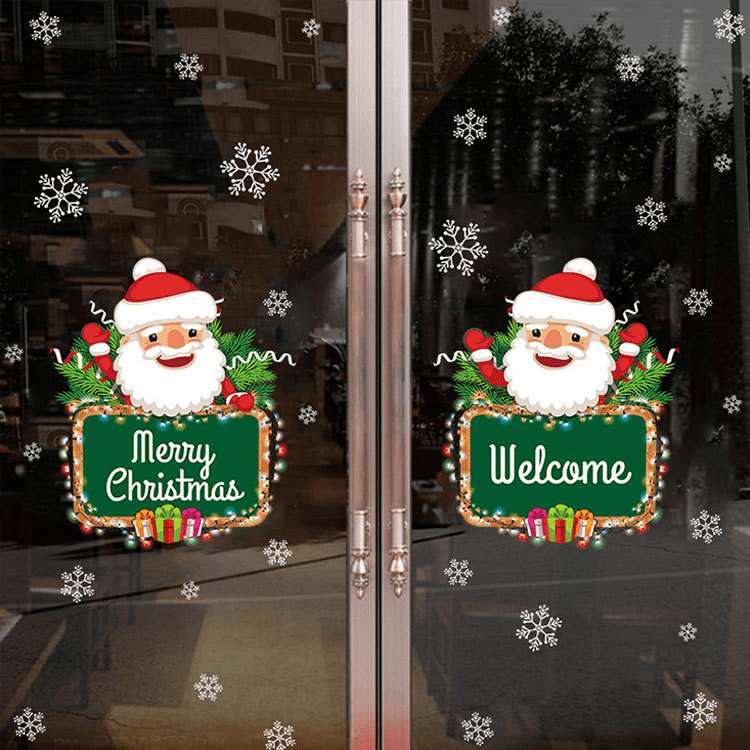 Festive Christmas Wall Stickers – Self-Adhesive Holiday Decor for Windows & Walls - All Inclusive Family Treasures