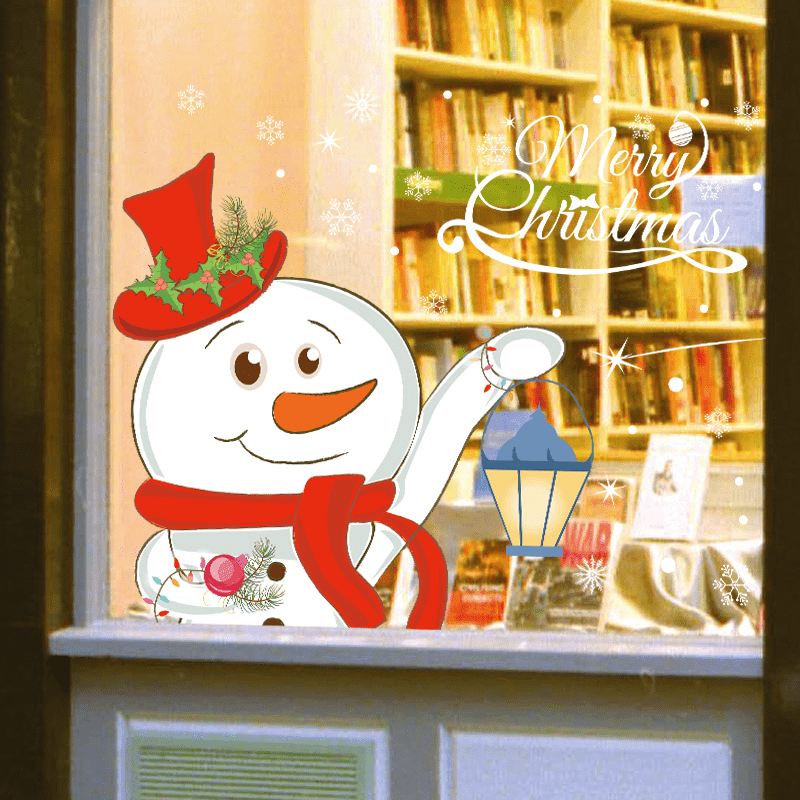 Festive Christmas Wall Stickers – Self-Adhesive Holiday Decor for Windows & Walls - All Inclusive Family Treasures