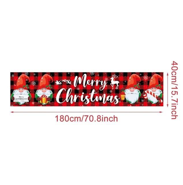 Outdoor Merry Christmas Banner - Festive Holiday Decoration Backdrop for Yard and Fence - All Inclusive Family Treasures