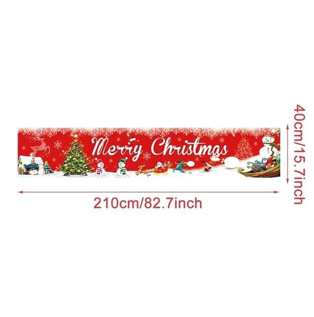 Outdoor Merry Christmas Banner - Festive Holiday Decoration Backdrop for Yard and Fence - All Inclusive Family Treasures