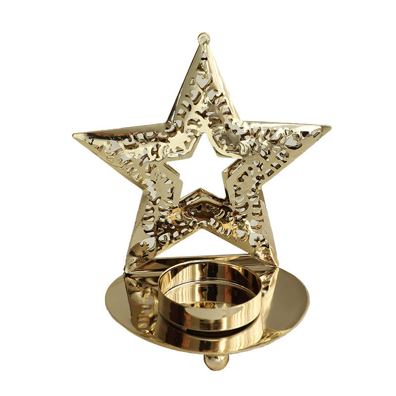 Golden Glow Christmas Candle Holders