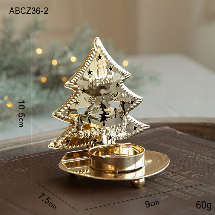 Golden Glow Christmas Candle Holders