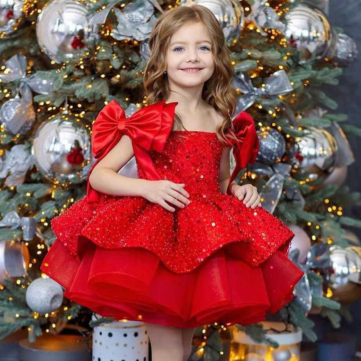 Dazzling Princess Dress with Layered Tulle & Statement Bows