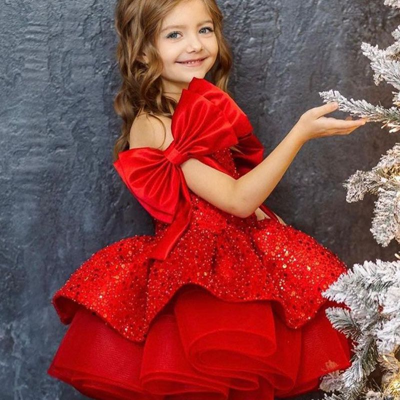 Dazzling Princess Dress with Layered Tulle & Statement Bows