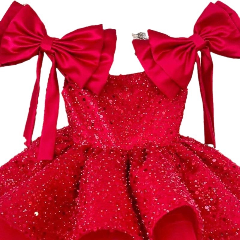 Dazzling Princess Dress with Layered Tulle & Statement Bows
