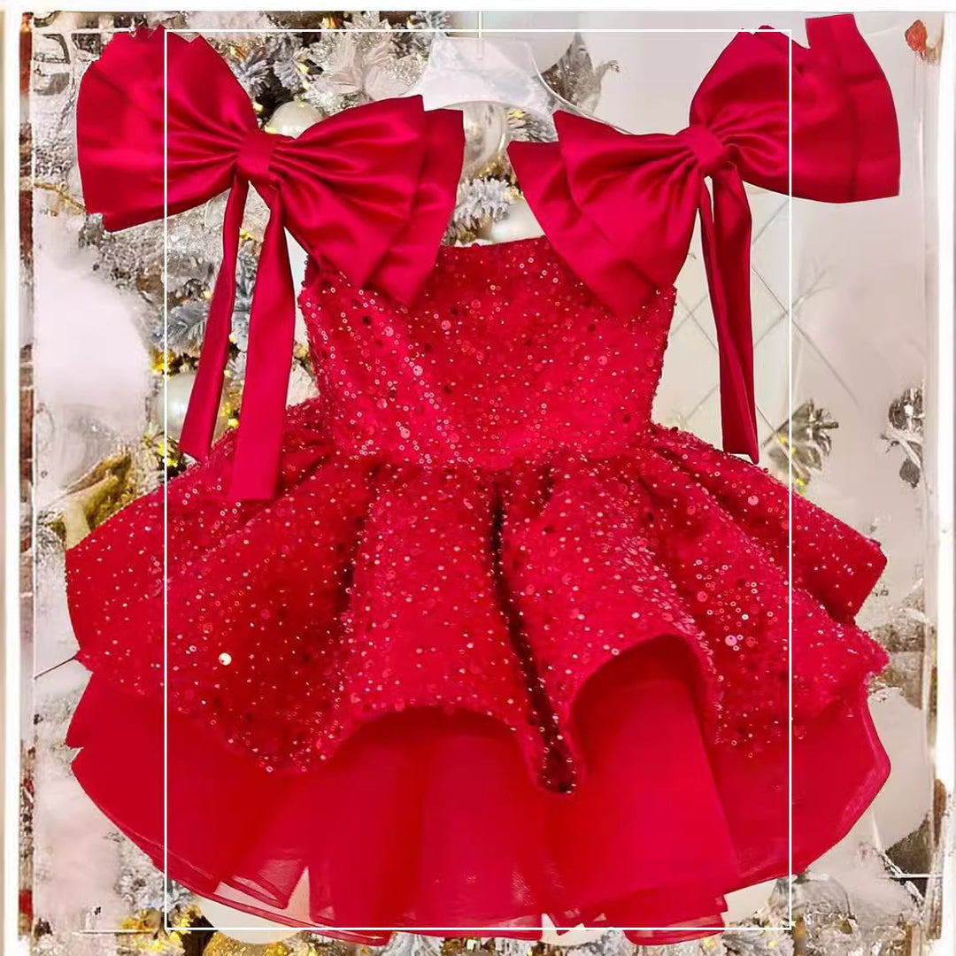 Dazzling Princess Dress with Layered Tulle & Statement Bows