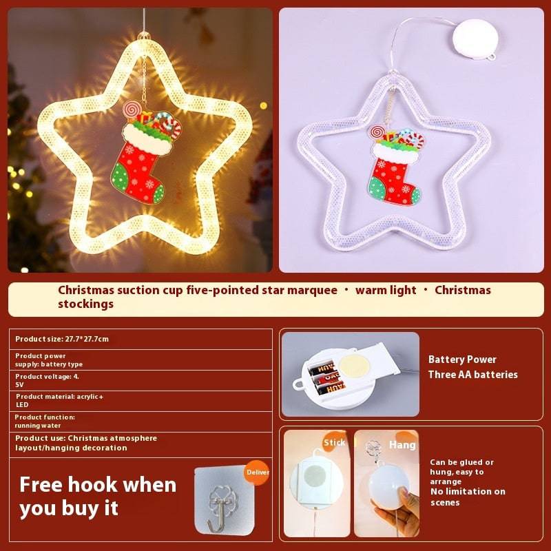 Sparkling LED Christmas Star Lights – Illuminate Your Windows and Doors This Holiday Season - All Inclusive Family Treasures