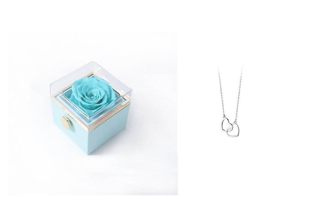 Elegant Acrylic Rotating Rose Jewelry Box – A Timeless Keepsake - All Inclusive Family Treasures