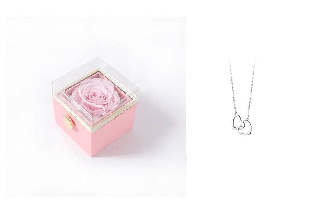 Elegant Acrylic Rotating Rose Jewelry Box – A Timeless Keepsake - All Inclusive Family Treasures