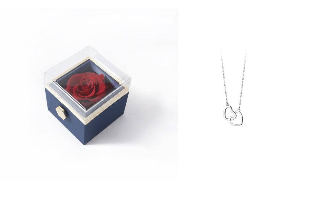 Elegant Acrylic Rotating Rose Jewelry Box – A Timeless Keepsake - All Inclusive Family Treasures