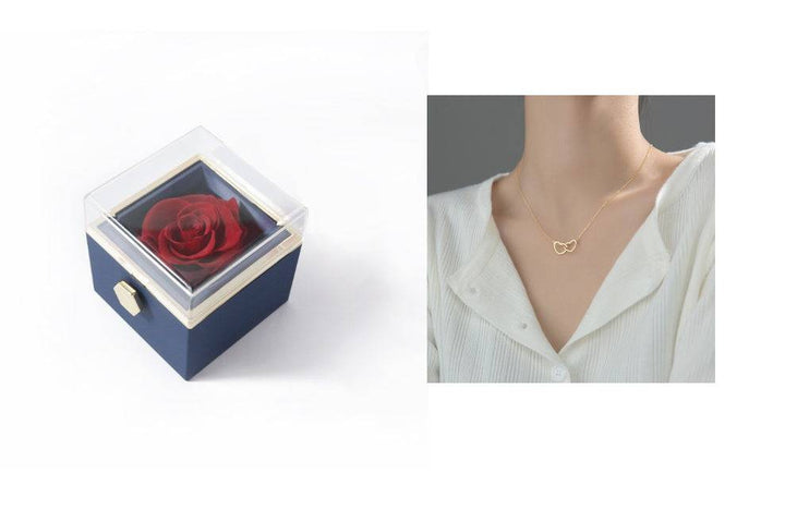 Elegant Acrylic Rotating Rose Jewelry Box – A Timeless Keepsake - All Inclusive Family Treasures
