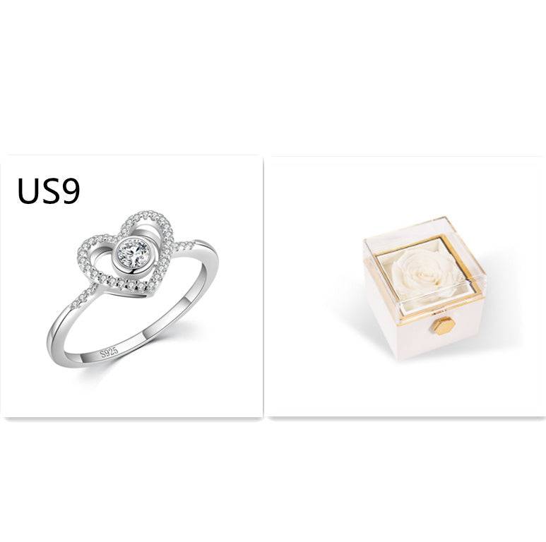 Elegant Acrylic Rotating Rose Jewelry Box – A Timeless Keepsake - All Inclusive Family Treasures