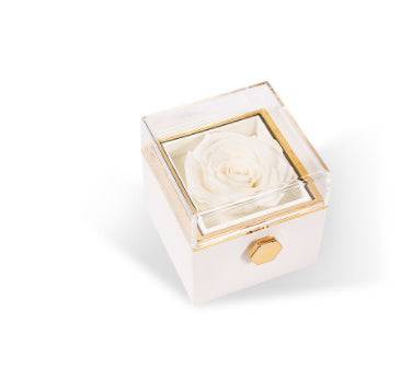 Elegant Acrylic Rotating Rose Jewelry Box – A Timeless Keepsake - All Inclusive Family Treasures