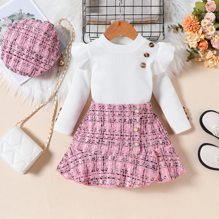 Chic & Sweet – 3-Piece Skirt Set for Little Fashionistas