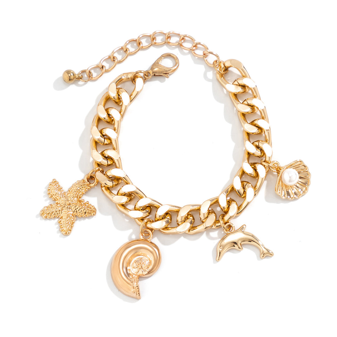 Golden Shores Charm Choker – Ocean-Inspired Statement Necklace