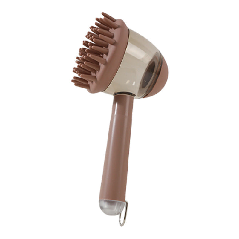 GentleGlow 3-in-1 Pet Bath Brush with Liquid Dispenser